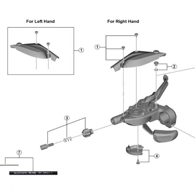 Крышка SHIMANO для ST-EF505, правая Y8RH98010