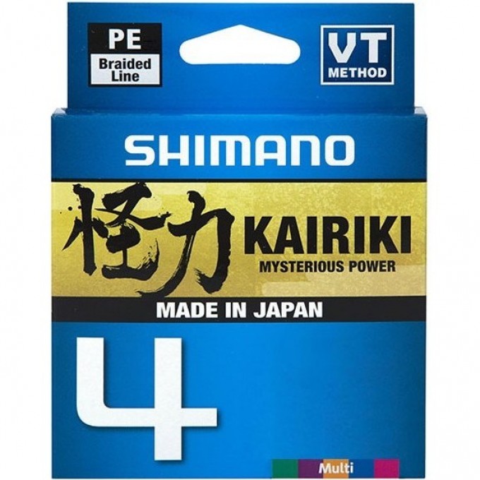Леска плетёная SHIMANO KAIRIKI 4 PE 150 м разноцветная 0.10 мм 6.8 кг LDM54TE0810015M