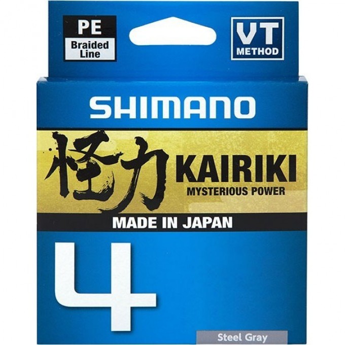 Леска плетёная SHIMANO KAIRIKI 4 PE 150 м серая 0.10 мм 6.8 кг LDM54TE0810015S