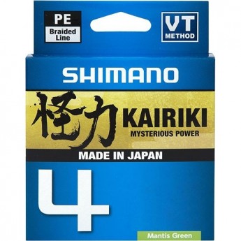 Леска плетёная SHIMANO KAIRIKI 4 PE 150 м зеленая 0.10 мм 6.8 кг