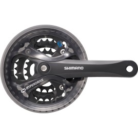 Система SHIMANO ACERA, M361, 175 мм, квадрат, 48/38/28T, защита, черный