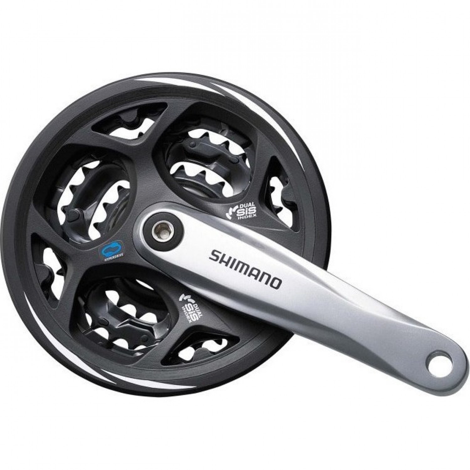 Система SHIMANO ALTUS, M311, 170мм, квадрат, 42/32/22T, с защитой, серебо  EFCM311C222CS