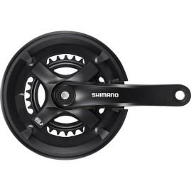 Система SHIMANO TY501, 175 мм, для 2X7/8 скоростей, квадрат, 46/30, с защитой от цепи