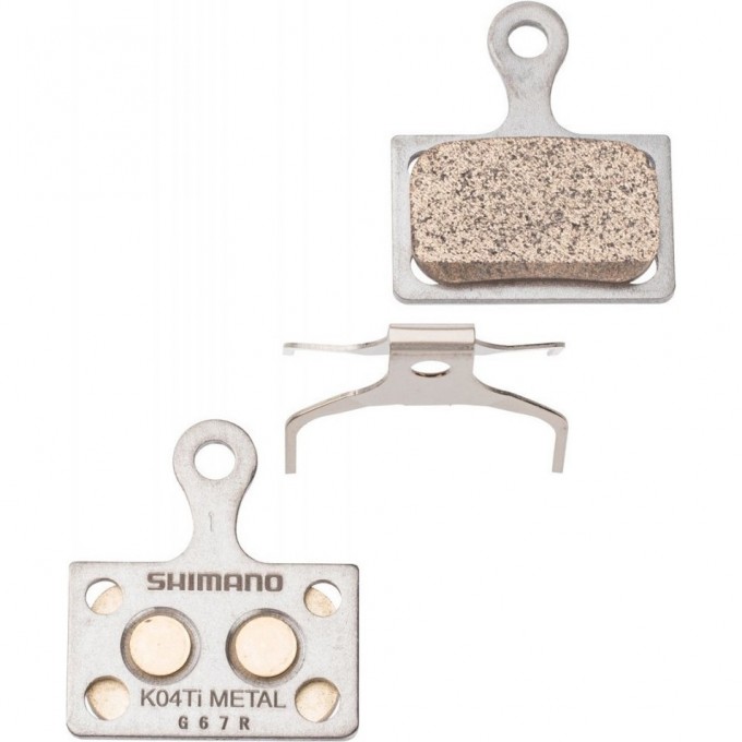 Тормозные колодки SHIMANO для дисковых тормозов K04Ti, метал, пара, с пружин Y8PU98020