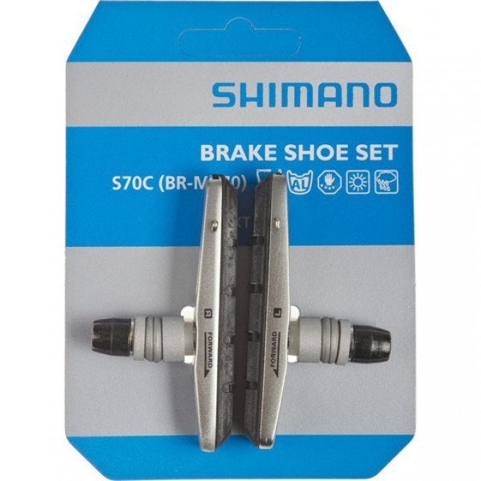 Тормозные колодки SHIMANO для v-brake, S70C, картридж Y8EM9801A