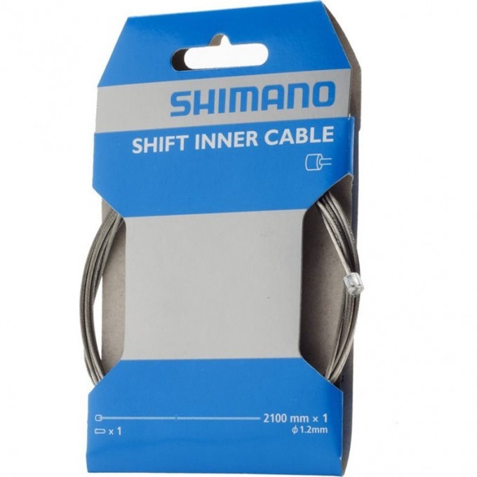 Трос переключения SHIMANO трос:1.2X2100мм лужен, (10шт), каждый в индивидуальной упаковке Y60098100