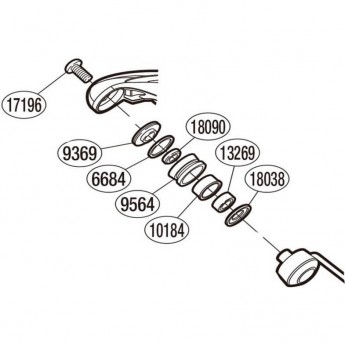 Запчасть для катушки SHIMANO LINE ROLLER SET набор ролика лескоукладывателя